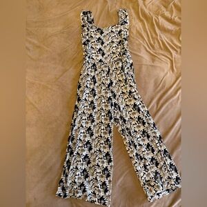 Kate Quinn Black and Cream Floral Jumpsuit